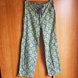 Vera Bradley Pajama Pants Blue Green Sz XS